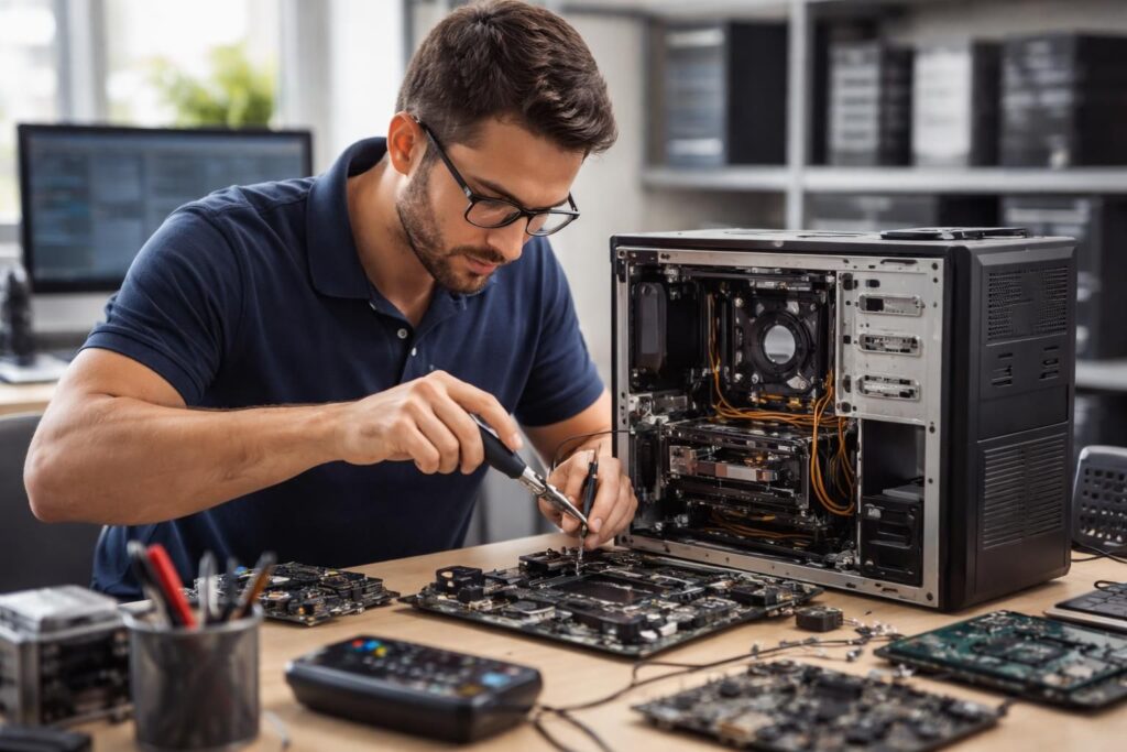 découvrez nos services de réparation d'ordinateurs de bureau à tours, offrant des solutions rapides et efficaces pour tous vos problèmes informatiques.